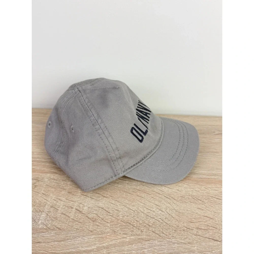 Old Navy Hat Toddler Medium Gray Baseball Cap Embroidered Spell Out Boys
